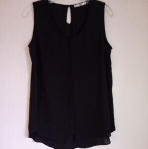 Sioni sleeveless pintuck blouse women's size medium
